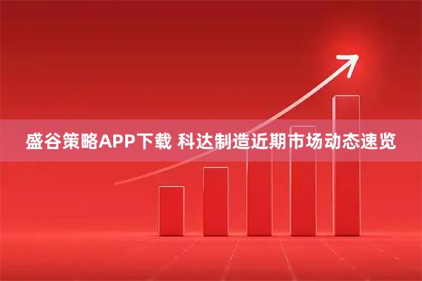 盛谷策略APP下载 科达制造近期市场动态速览
